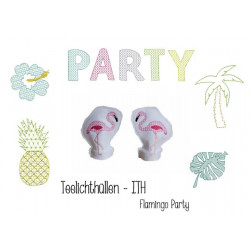 ITH - LED Teelichthülle Flamingo Party